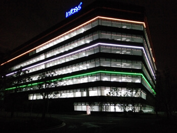 DMX led line lights for Shanghai Infosys software center